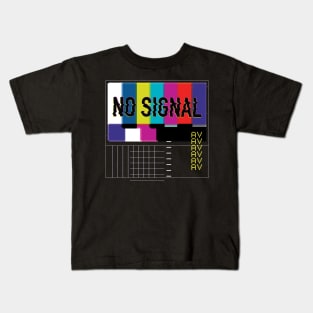 No Signal Retro TV Glitch Kids T-Shirt